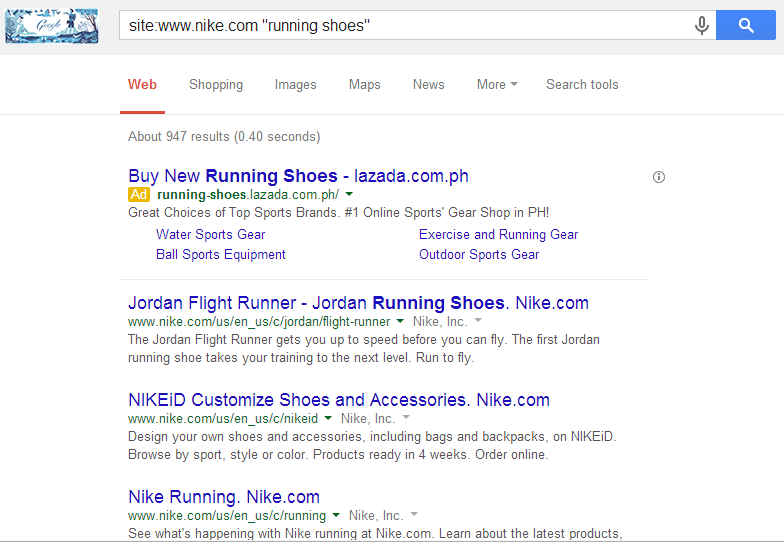 Nike Site Keyword Syntax