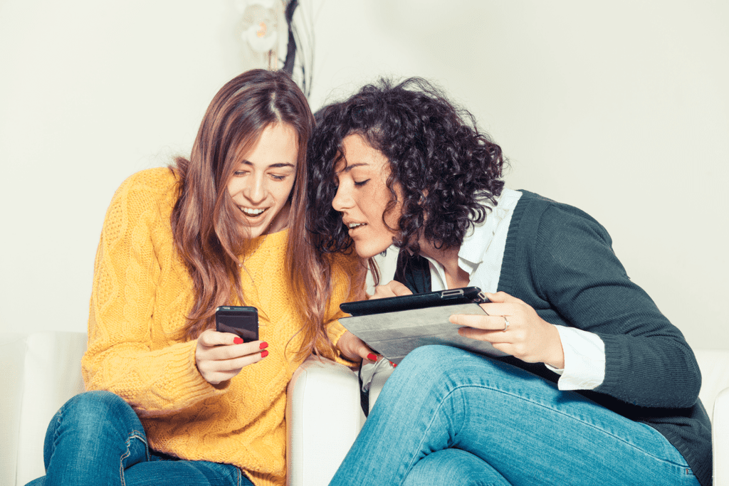 women discussing audience network