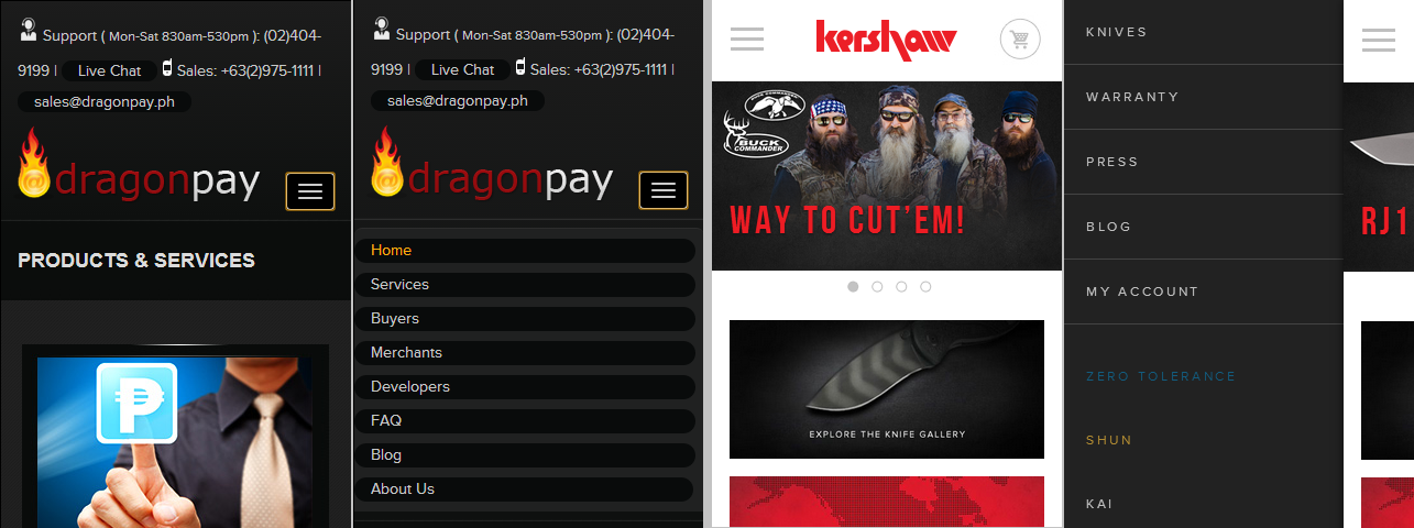 Dragonpay Kershaw Responsive Navigation