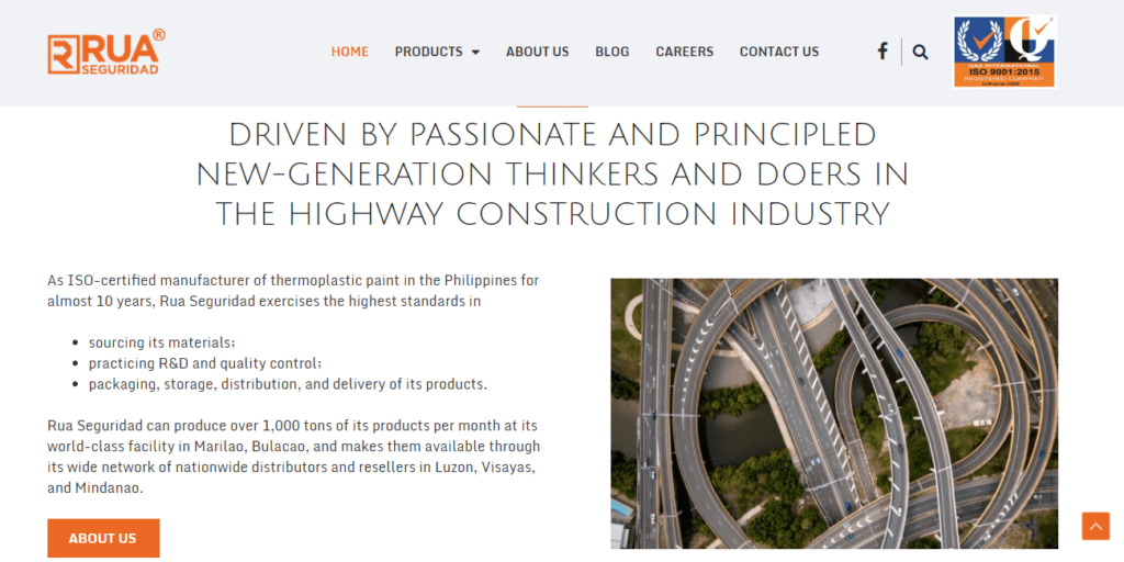Rua Seguridad website featuring good usab