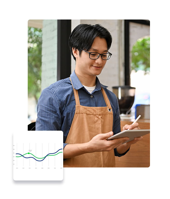 man satisfied with the results from technical seo services