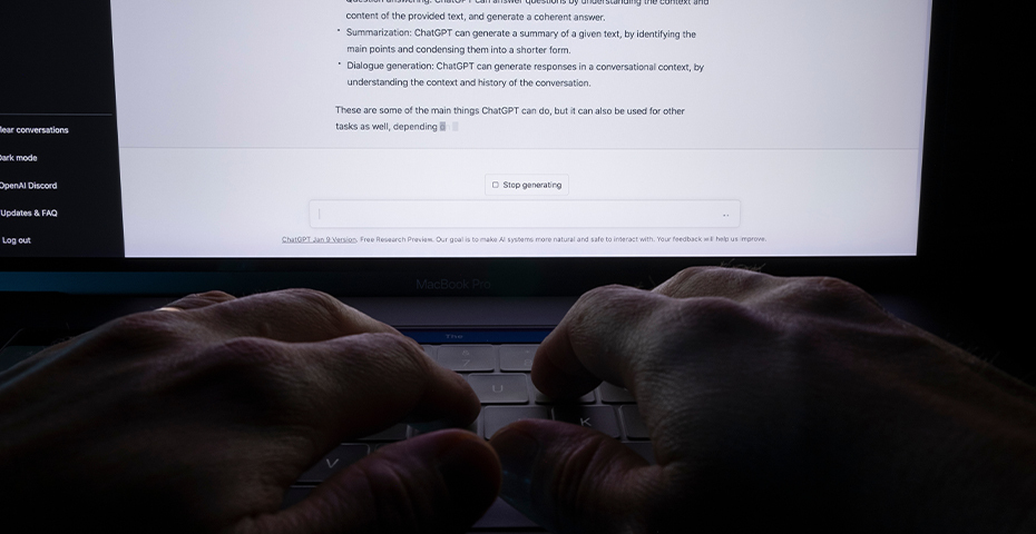 a man using chatgpt