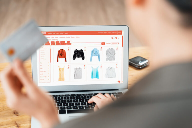 Person shopping on an e-commerce website