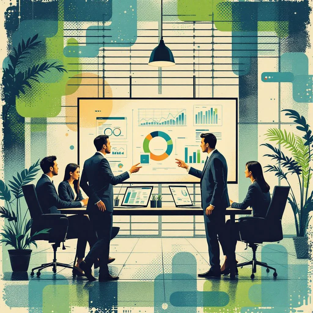 Filipino business professionals collaborating on AI implementation strategy in modern Manila office