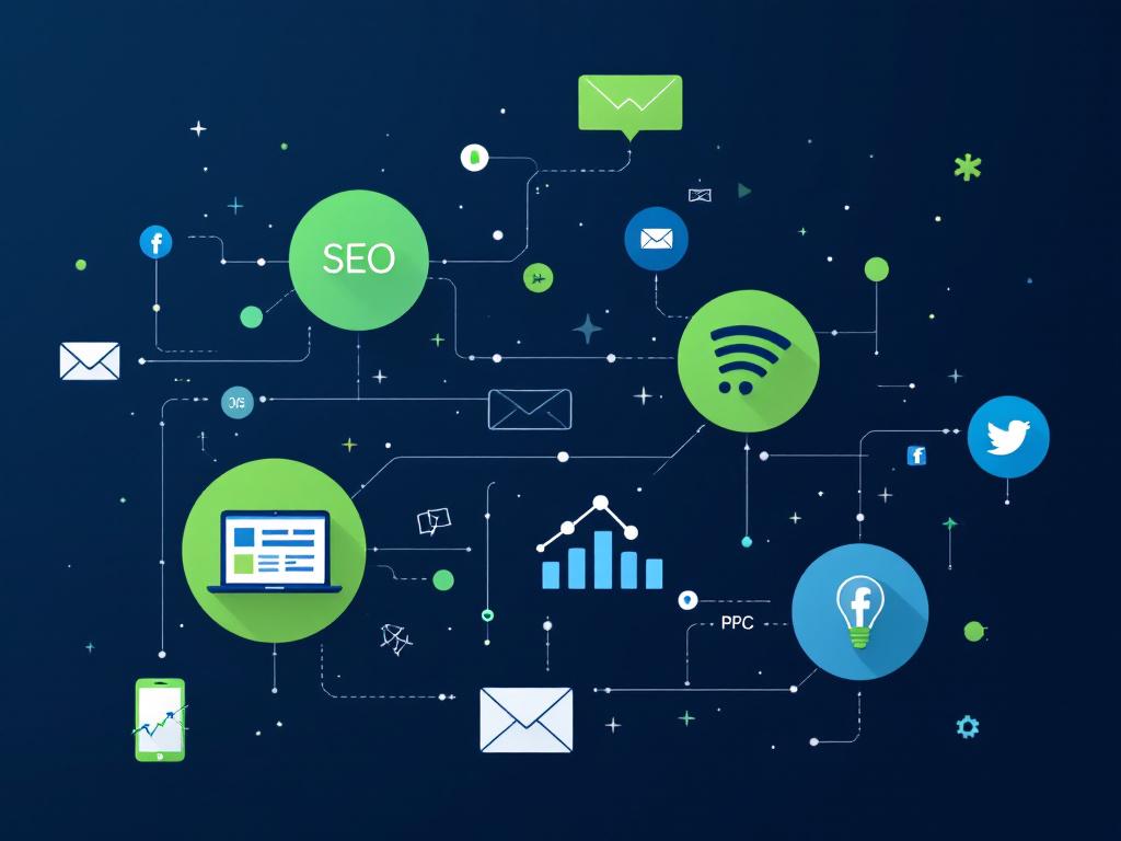 Multi-channel digital marketing strategy visualization