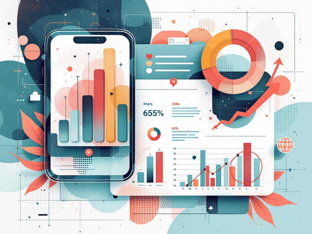 Email marketing KPIs including open rates and click-through rates