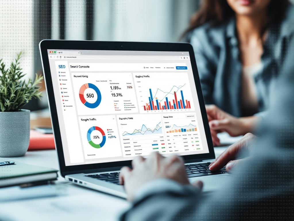 Digital marketing KPIs dashboard showing SEO metrics and performance analytics