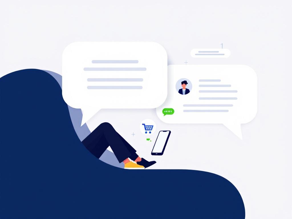 Direct message based shopping and social commerce