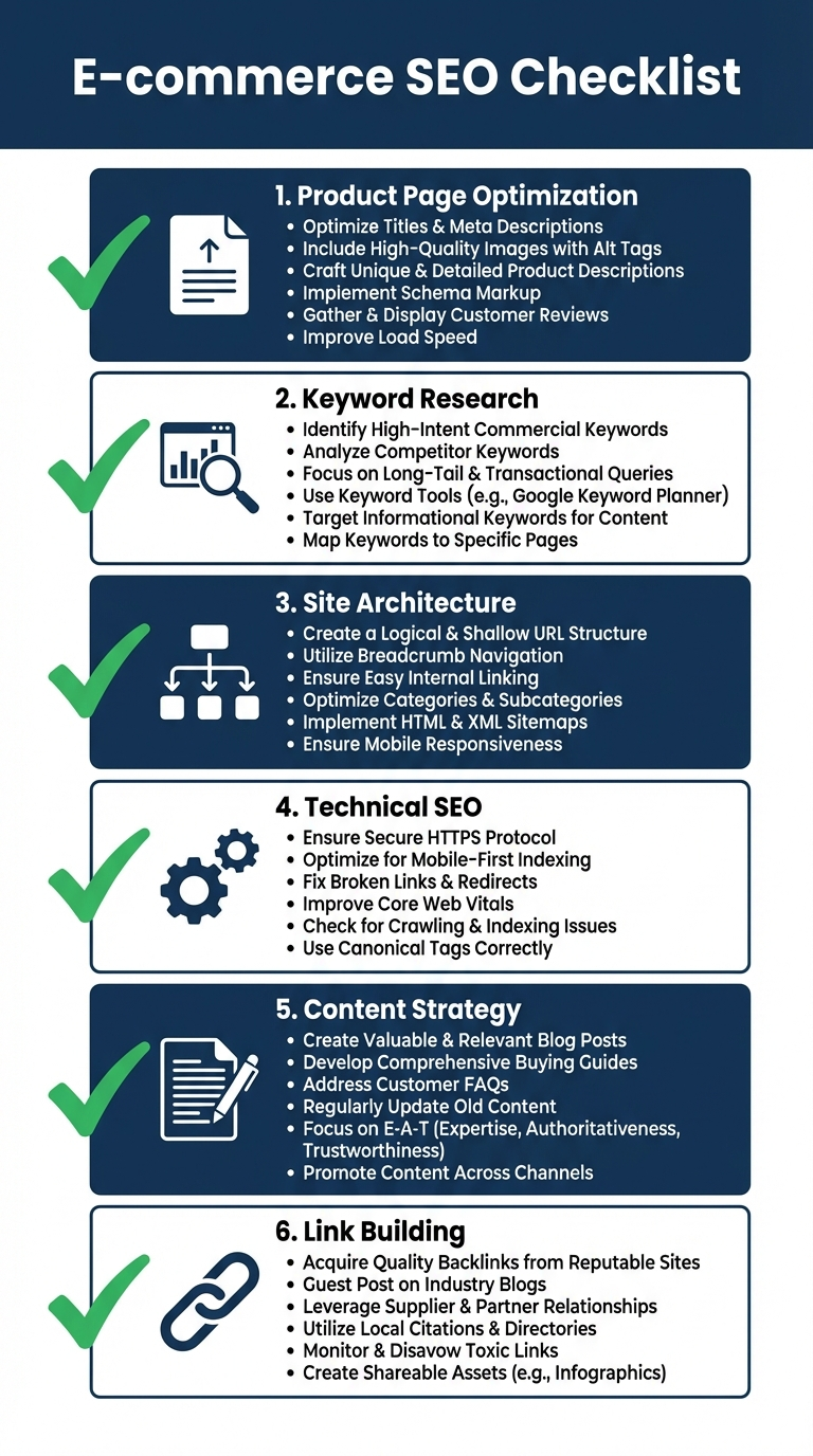 E-commerce SEO Checklist Infographic