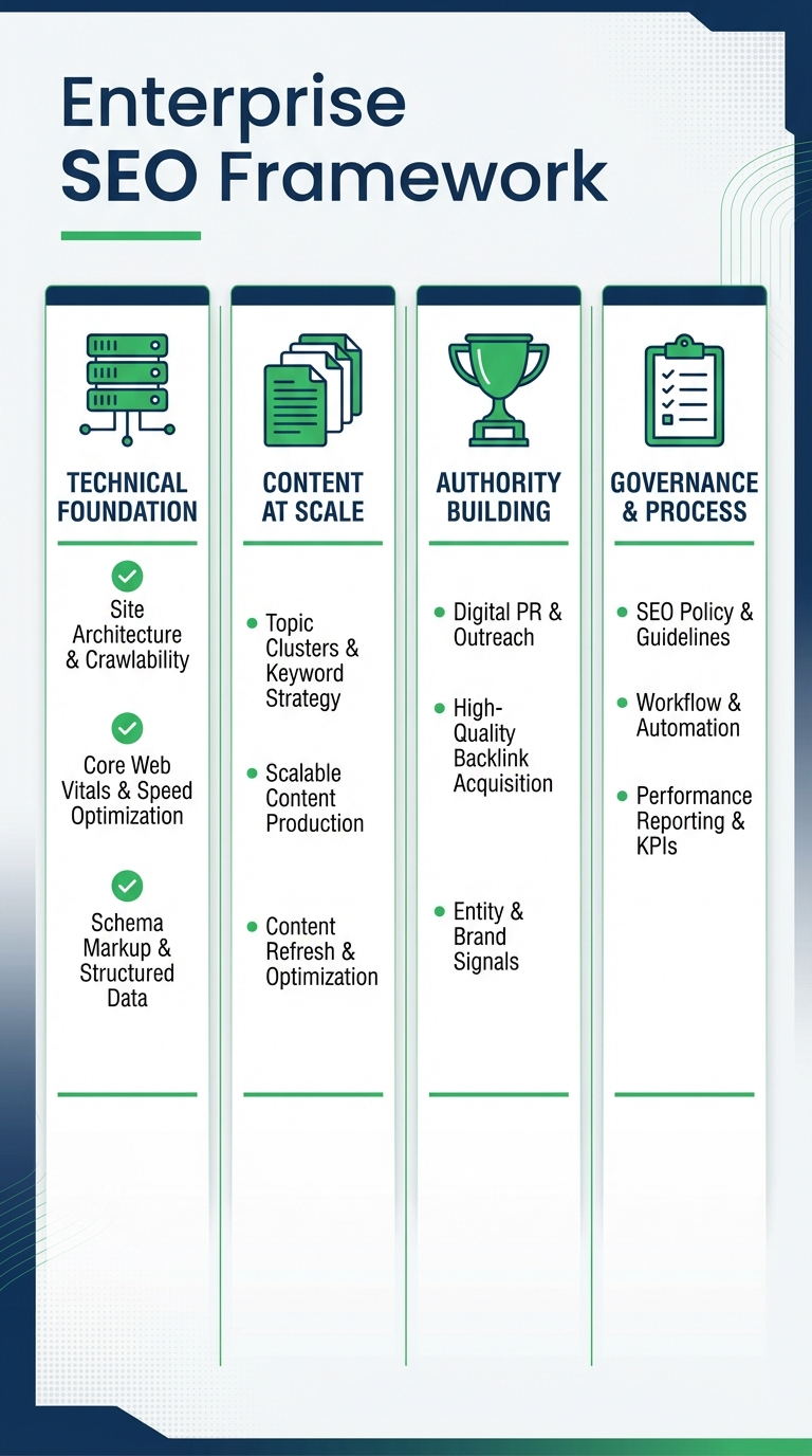 Enterprise SEO Framework Infographic