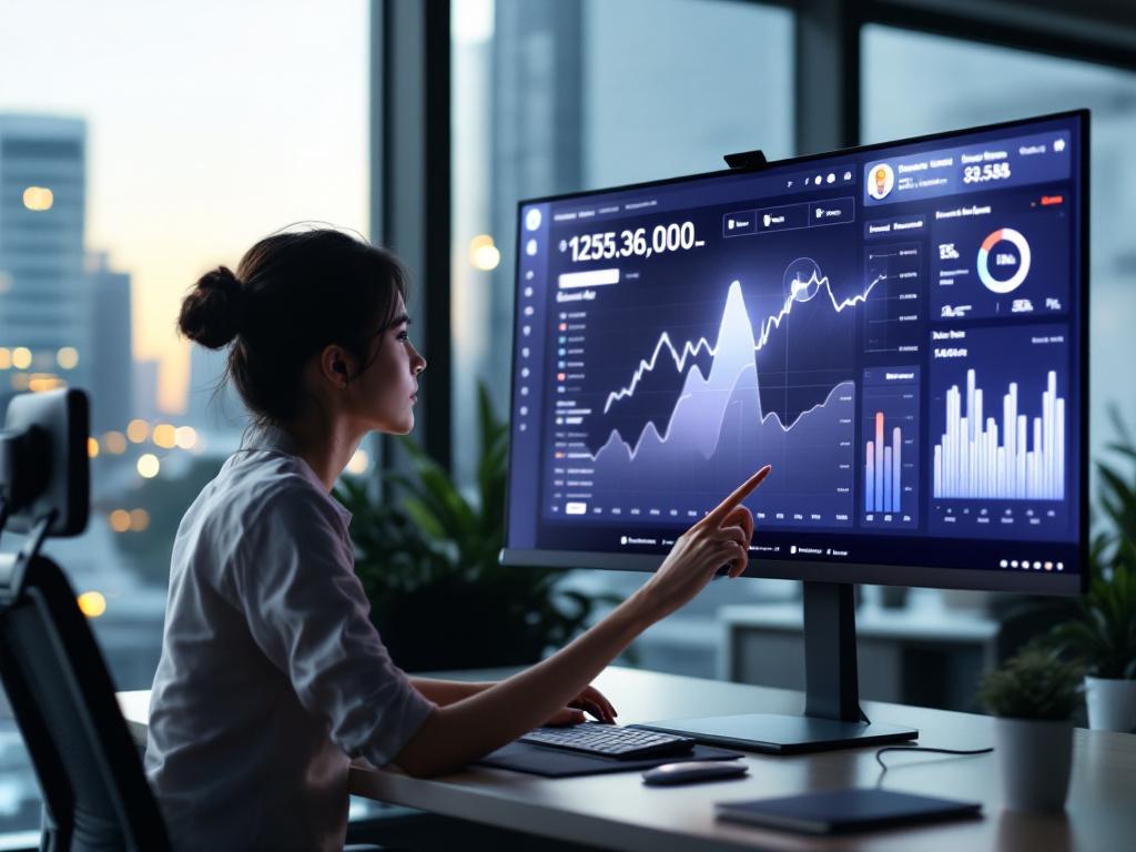 Digital marketing professional analyzing Google Ads dashboard