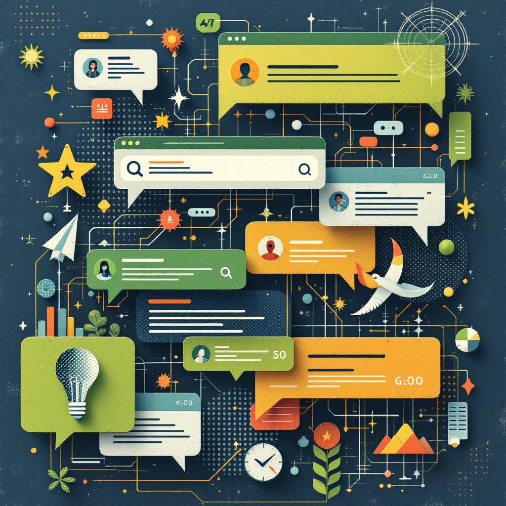 Generative Engine Optimization (GEO) concept - AI search interfaces and conversational discovery