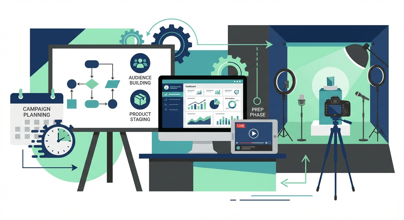 Enterprise live selling strategy - campaign planning, audience building, and production setup