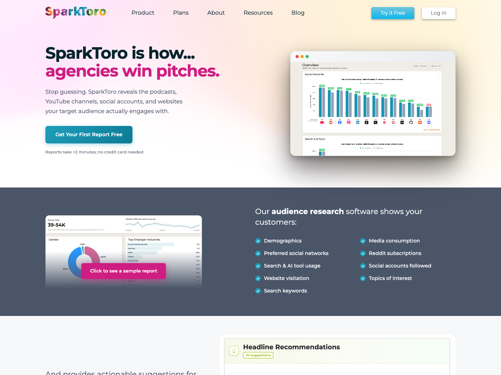 SparkToro audience research tool for discovering high-value platforms