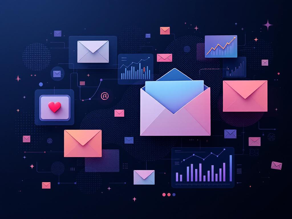 Email marketing analytics dashboard concept