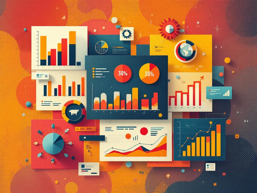 Marketing analytics dashboard with KPIs and charts
