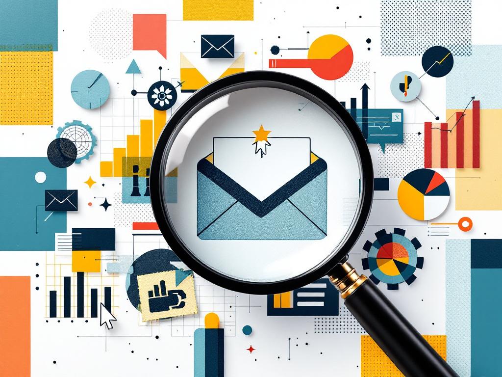 Email open and click metrics concept