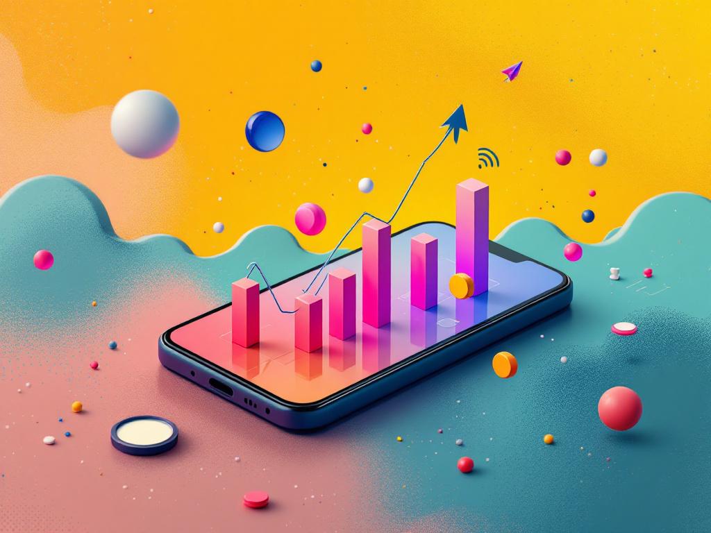 Mobile engagement waves around a smartphone