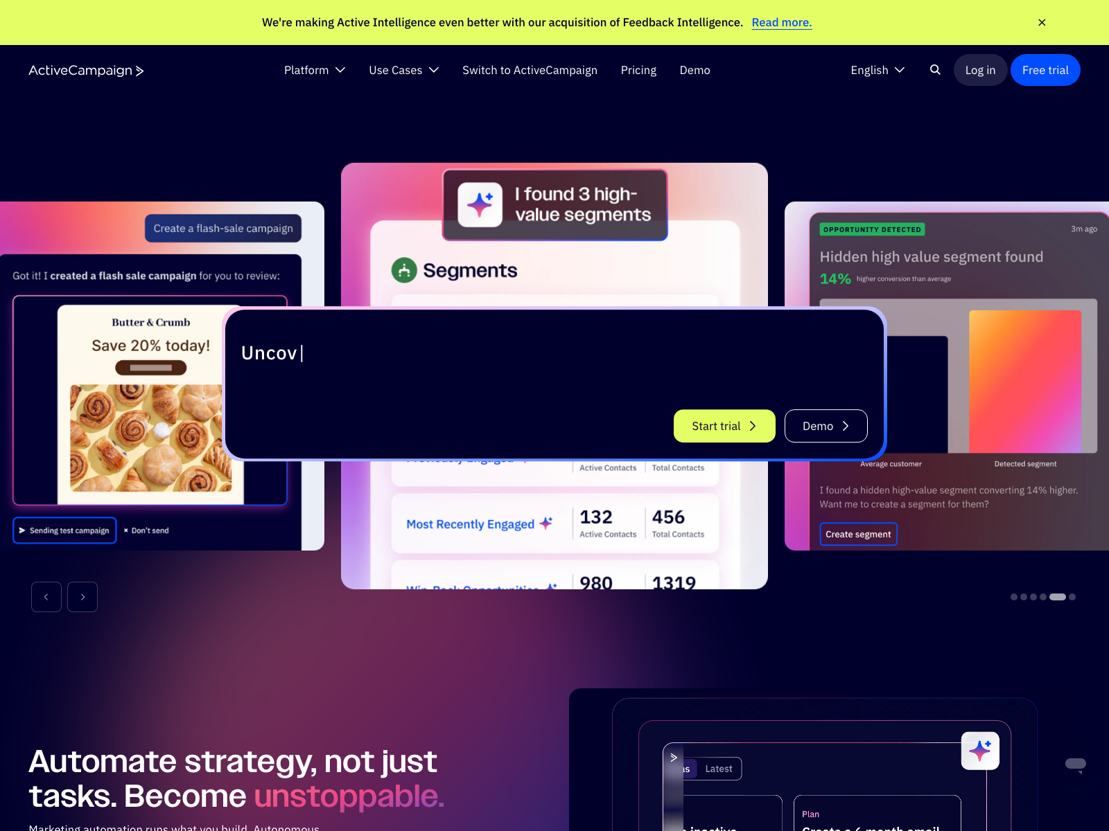 ActiveCampaign platform screenshot