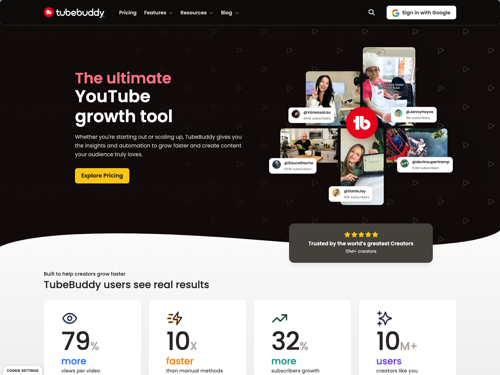 TubeBuddy YouTube SEO tool interface