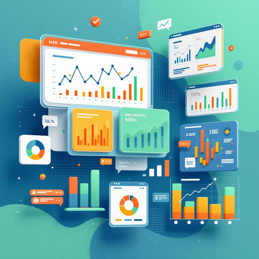 UX metrics dashboard showing user experience analytics and engagement data