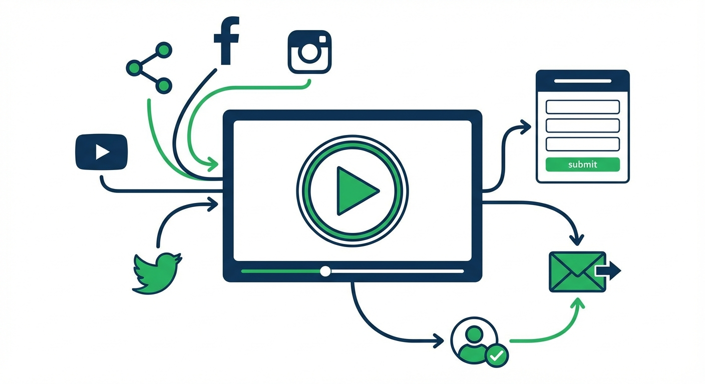 Video marketing strategy for generating leads through YouTube and social video