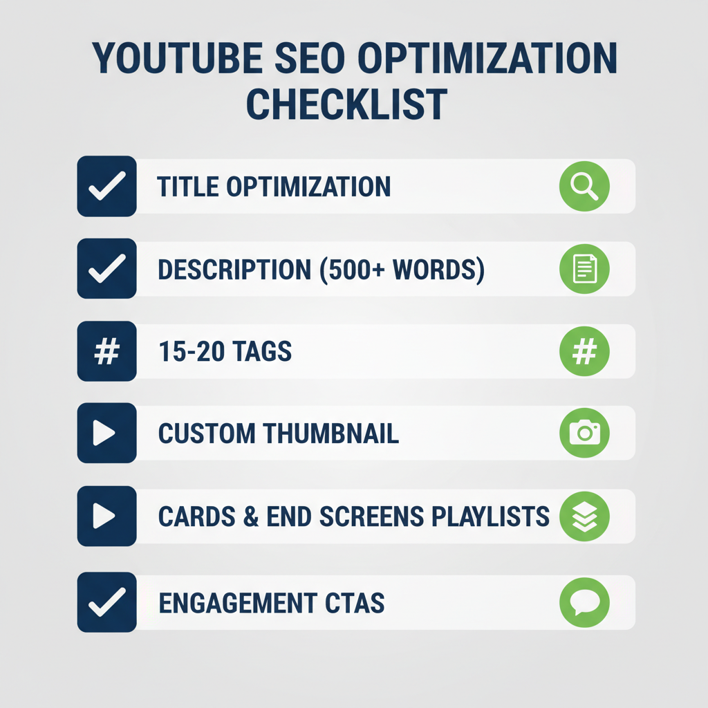YouTube SEO checklist