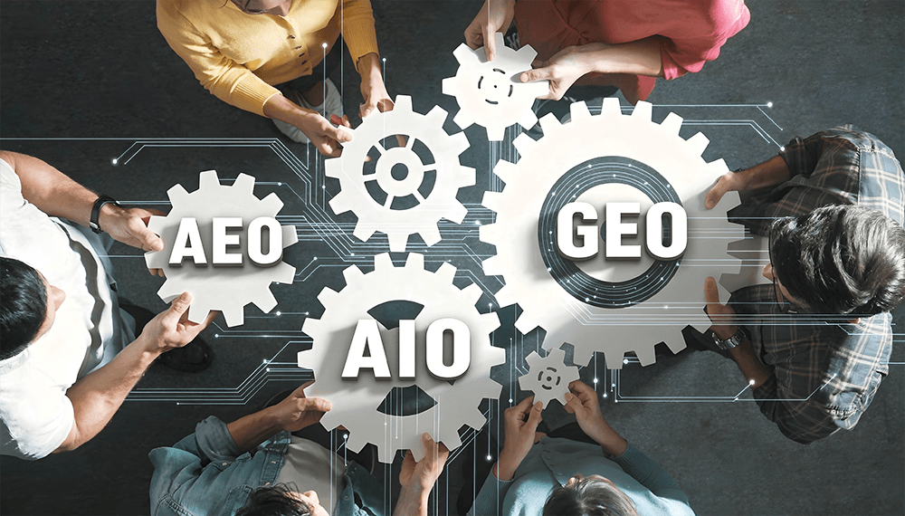 AIO, AEO, and GEO work together with SEO