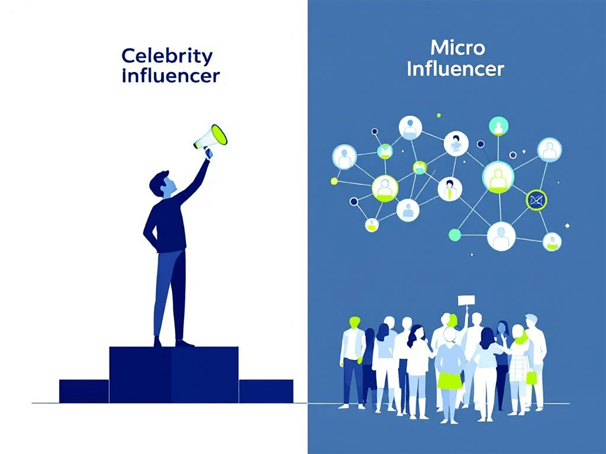 The difference between a celebrity influencer and a micro influencer